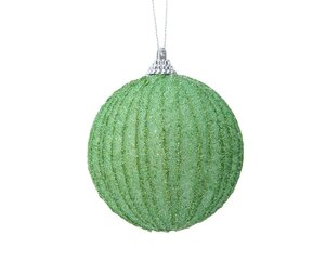Foam kerstbal 8 cm mistletoe groen