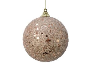 Foam kerstbal 8 cm toffee
