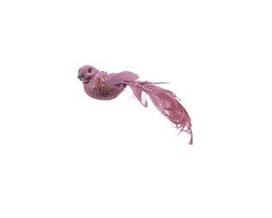Foam vogel met veren bordeaux 16 cm