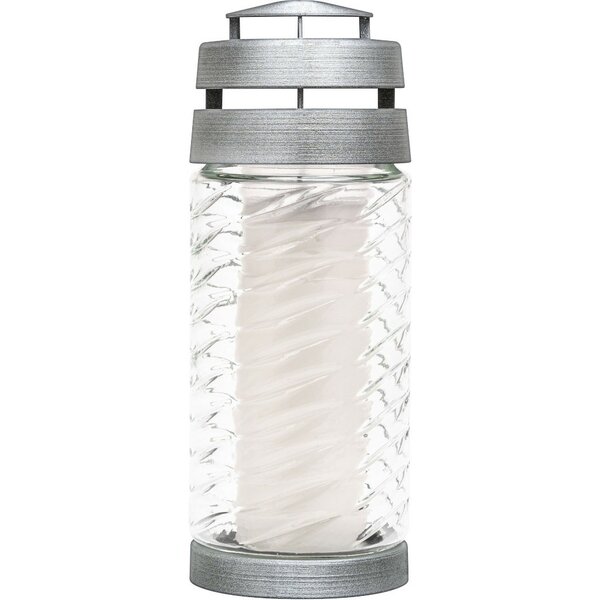 Herdenkingslicht verlangen ribbel grijs incl. kaars