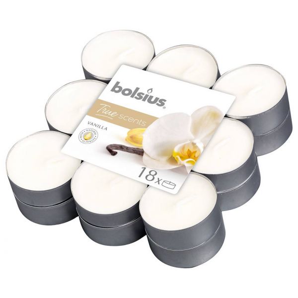 Bolsius geurtheelicht true scents vanilla 18 stuks