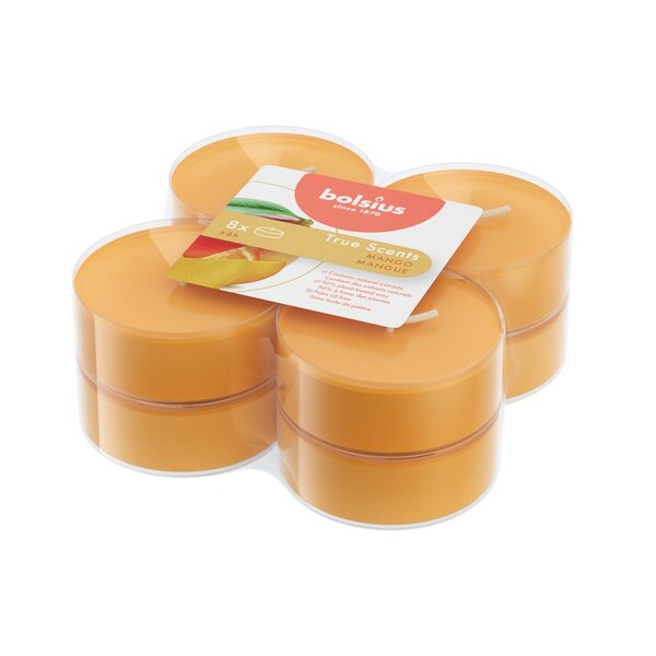 Bolsius maxilicht true scents mango 8 stuks