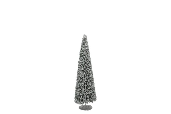 Glinsterende grijs boom besjes 30 cm