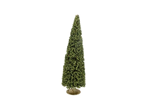 Glinsterende groene boom besjes 40 cm