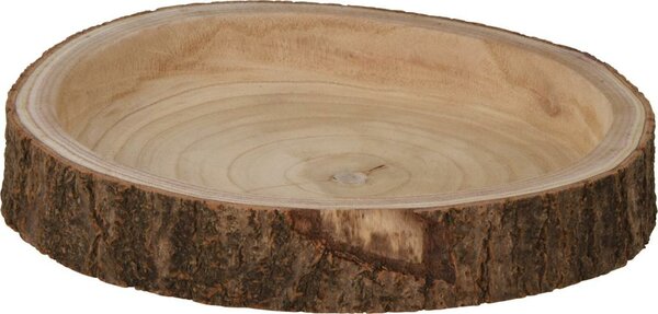 Houten plateau met schors 30 cm