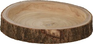 Houten plateau met schors 30 cm