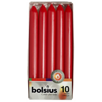 Bolsius diner kaarsen 10 stuks rood 23 cm - afbeelding 2
