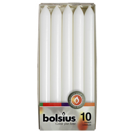 Bolsius huishoudkaars 10 stuks wit 23 cm - afbeelding 2
