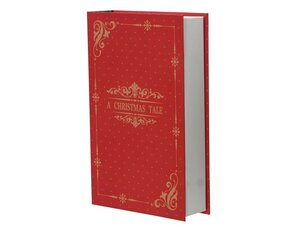 Kerst boek papier 17.5x5x27 cm rood