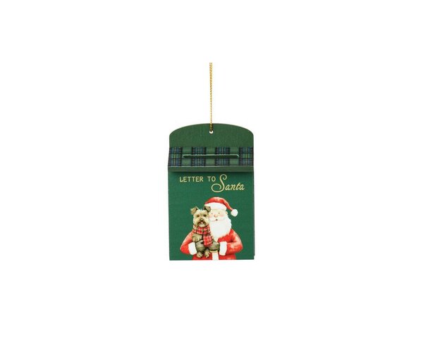 Kerst hanger mailbox triplex 6x3x9.5 cm groen