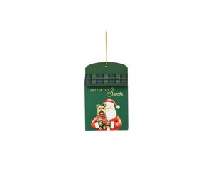 Kerst hanger mailbox triplex 6x3x9.5 cm groen
