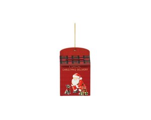 Kerst hanger mailbox triplex 6x3x9.5 cm rood