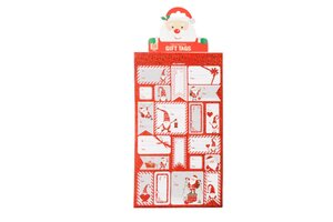 Kerst naamsticker rood