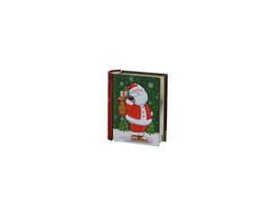 Kerst opberg blik 4x10x12 cm kerstman