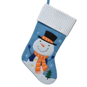 Kerst sok sneeuwpop met hoed