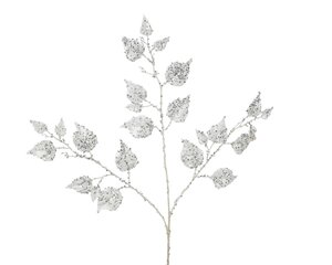 Kerst spray 68 cm zilver met glitter