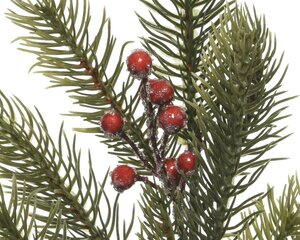 Kerst tak 49 cm groen/rood - afbeelding 2
