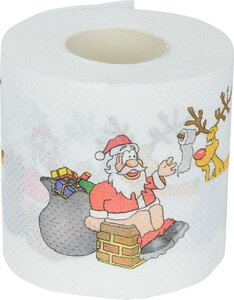 Kerst toilet papier kerstman