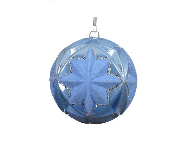 Kerstbal 10 cm licht blauw