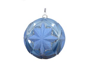 Kerstbal 10 cm licht blauw