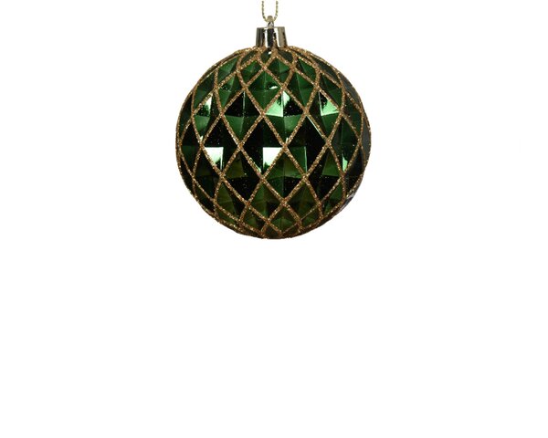 Kerstbal 8 cm groen glans