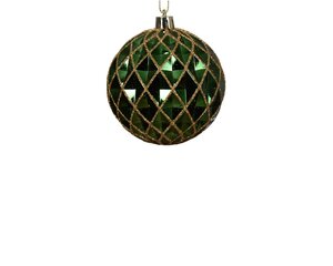Kerstbal 8 cm groen glans