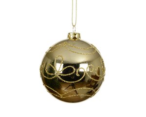 Kerstbal 8 cm licht goud