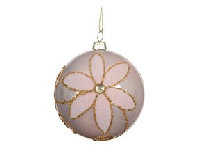 Kerstbal 8 cm roze