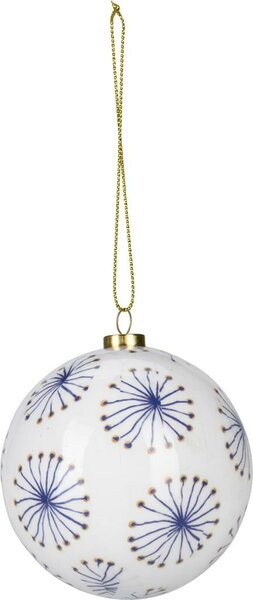 Kerstbal foam 10 cm delft blauw