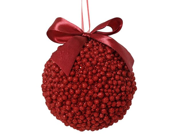 Kerstbal foam 10 cm rood