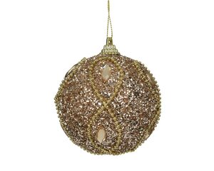 Kerstbal foam 8 cm champagne