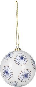 Kerstbal foam 8 cm delft blauw