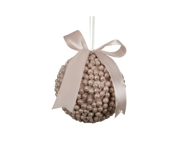 Kerstbal foam 8 cm donker parel