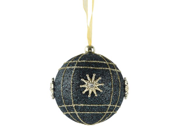 Kerstbal foam 8 cm nachtblauw