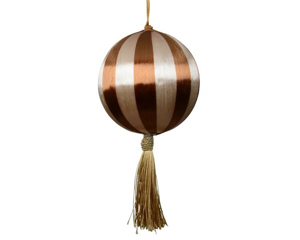 Kerstbal foam 8 cm pearl brown