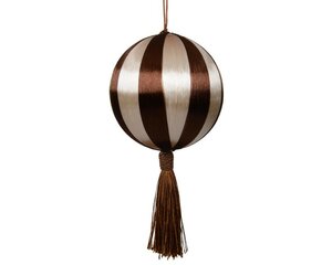 Kerstbal foam 8 cm pearl espresso