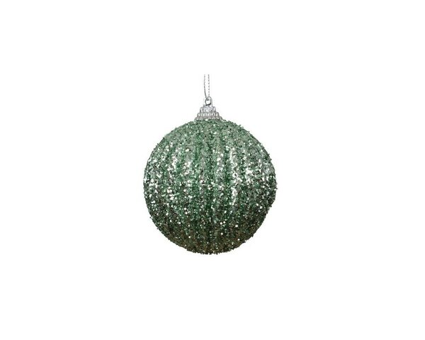 Kerstbal foam bal 8 cm mintgroen