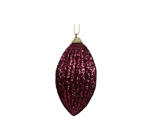 Kerstbal foam kegel 8 cm donker roze