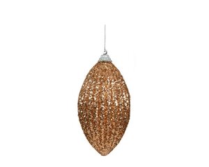 Kerstbal foam kegel 8 cm karamel