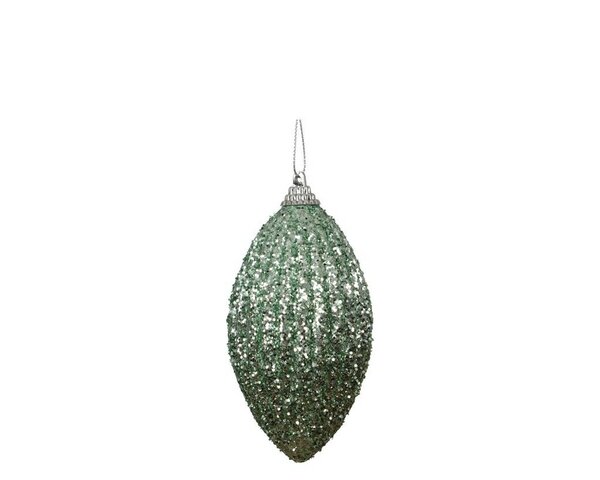 Kerstbal foam kegel 8 cm mintgroen