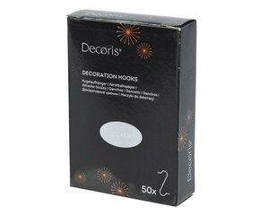 Kerstbal haakjes zilver 50 stuks