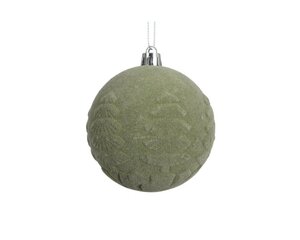 Kerstbal kunststof 8 cm donker groen