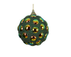 Kerstbal rond foam 8 cm dennengroen