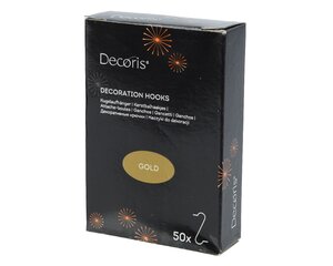 Kerstbalhaakjes ijzer goud 50 stuks