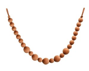 Kerstballen slinger fluweel 150 cm brandy