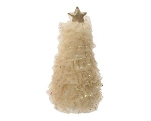 Kerstboom deurstopper polyester 30 cm creme