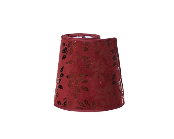 Kerstboomring polyester D56 cm rood