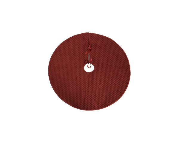 Kerstboomrok fluweel 100 cm rood