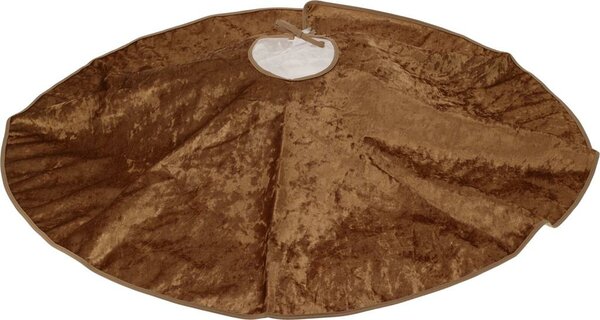 Kerstboomrok fluweel 90 cm koper