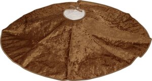 Kerstboomrok fluweel 90 cm koper